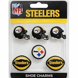 Pittsburgh Steelers Shoe Charms 6 Pack Clog Accessories Football Fan Gear